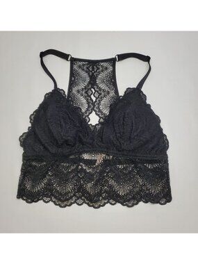 Eve's Temptation Aditi Floral Lace Wireless Women Sleep Bralette Sz 32B (S) 1476